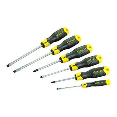 Image of STANLEY 6 Piece Cushion Grip Screwdriver Set, Parallel/Pozi/Flared