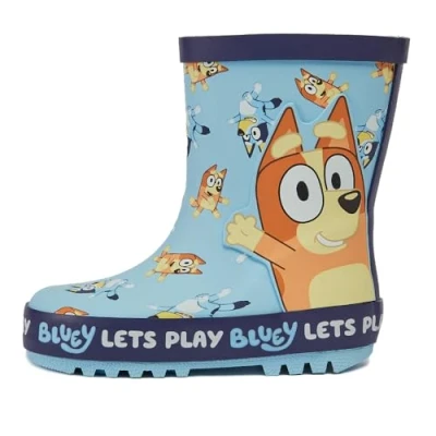 Image of Bluey Kids Wellies Rubber Wellington Rain Boots Girls Boys Snow Welly UK 9