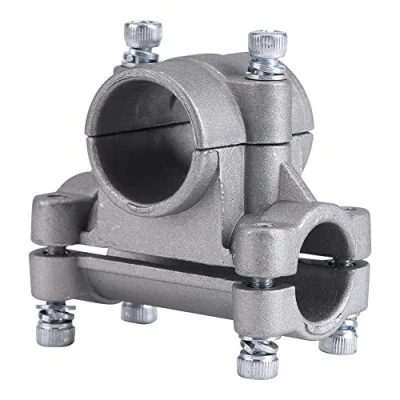 Image of Yuuga Handle Bracket Clamp, Silver, 26/28mm, for Strimmer Trimmer Brushcutter Tube