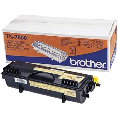 Image of Brother TN 7600 Black original toner cartridge for DCP 8020, 8025, HL 1650, 1670, 1850, 1870, 5030, 5040, 5050, 5070, MFC 8420, 8820