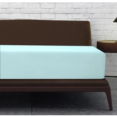 Image of Linen Home Spa Blue Single Fitted Sheet Deep fit 12&#039;&#039;/30cm Microfibre Easy Care Bed Sheets Super Soft Brushed Wrinkle and Fade Resistance Bedding (Single Fitted, Blue)