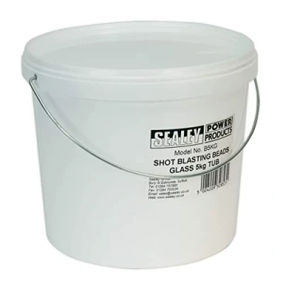 Image of Sealey Shot Blasting Beads Glass 5kg Plastic Tub