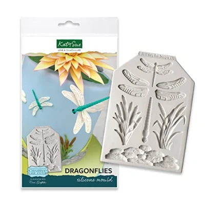 Image of Katy Sue Dragonflies Silicone Cake Decorating Mould (from The Ceri Griffiths Creative System)