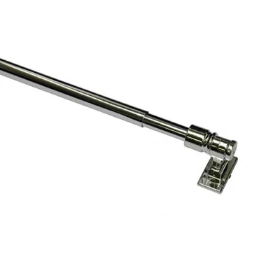 Image of GARDINIA California Café House Bar Window Attachment for Screwing Can Be Shortened Carrier Extendible 75 135 cm Diameter 12 mm Metal/Plastic Chrome