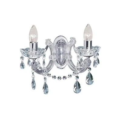 Image of Searchlight 399 2 Marie Therese Light Wall Bracket Clear &amp; Chrome
