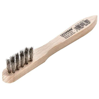 Image of Lessmann Spark Plug Brush 3 Row Stainless Steel Wire LES125241