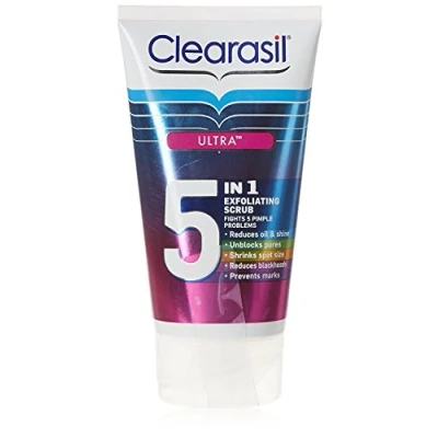 Image of Clearasil 5 in 1 Ultra Exfoliating Scrub, 150 ml, Pack of 6
