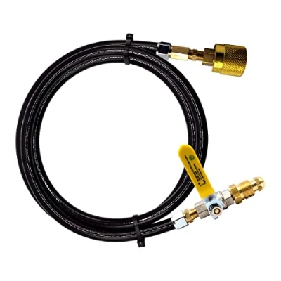 Image of DN Autogas Parts LPG Gas Bottle Refill Set Adaptors Adapter To Remotely Fill Empty Forklift Cylinders 2 Meters