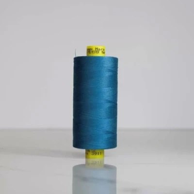 Image of Gutermann Mara 120 All Purpose Polyester Sewing Thread 1000m Spool, UV Resistant, Silky Shine, Tear &amp; Abrasion Resistant Perfect for Machines or Hand Sewing/Colour 3911