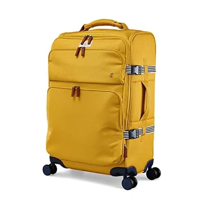Image of Joules Coast Collection Trolley Travel Luggage Case 4 Wheel, Antique Gold, Medium