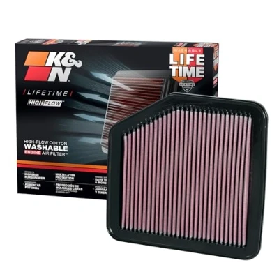 Image of K&amp;N Engine Air Filter: High Performance Premium Washable Replacement Compatible 2004 2015 Toyota/Lexus (Crown Royal, Rav4, Reiz, Mark X, IS 250, 350, 220, GS 300, GS430) 33 2345