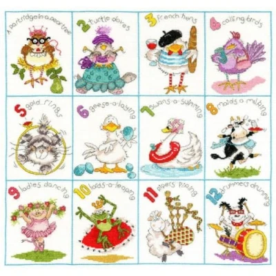 Image of Bothy Threads Cross Stitch Kit Christmas Dozen