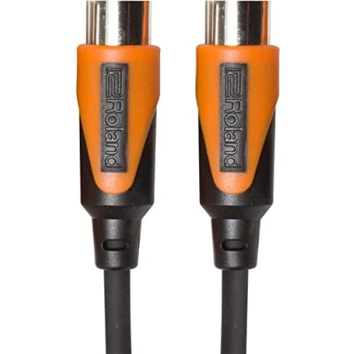 Image of Roland Rmidi B3 Black Series Midi Cable. Straight Din Connectors, 3Ft / 1M Length.