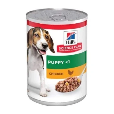 Image of Hill Science Plan Puppy 1 with Chicken Complete Wet Food &amp; Young Dogs Pregnant or Nursing Easy to Digest Rich in Protein Minerals Antioxidants (6 x 370g)