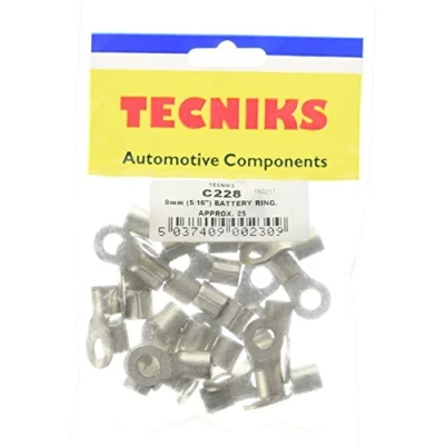 Image of 4x TECNIKS Pack of 25 5/16&quot; 8mm Battery Ring C228
