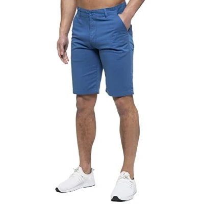 Image of 989Zé ENZO Mens Chino Shorts Cotton Regular Fit Summer Casual Smart Half Pants EZS429 Royal 40