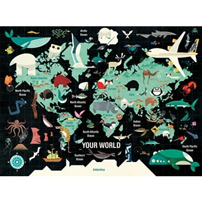 Image of Map of the World 1000pc Family Puzzle
