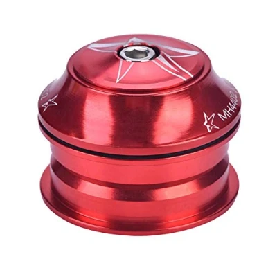 Image of Bike Headset Set 44mm Bicycle Aluminium Alloy Front Fork Stem for Replacement Accessory(Red)