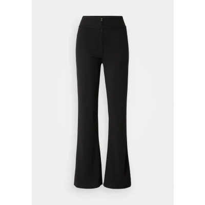 Image of YAS Yasvictoria WIDE Trousers, Women&#039;s, Size: Large, Black
