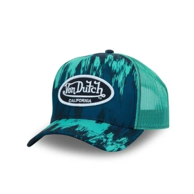 Image of Von Dutch Men&#039;s &amp; Women&#039;s Cap, Vibes Trucker Adjustable, Blue, One Size