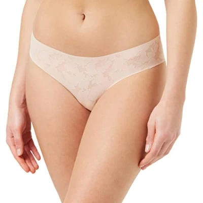 Image of Sloggi Women&#039;s Zero Lace 2.0 Hipster Underwear, Light Brown, M