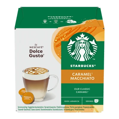 Image of STARBUCKS Dolce Gusto Caramel Macchiato Coffee Pods Pack of 12