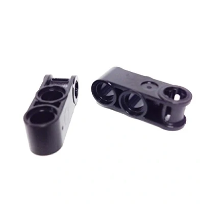 Image of Lego Parts: Technic, Axle and Pin Connector Perpendicular 3L with 2 Holes (Pack of Black)