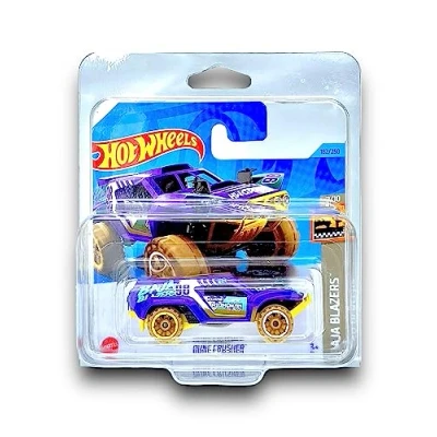 Image of Hot Wheels Dune Crusher (Purple &amp; Yellow) 2/10 Baja Blazers 2023 182/250 (Short Card) COMES IN A KLAS CAR KEEPER PROTECTIVE COLLECTORS CASE HKG74