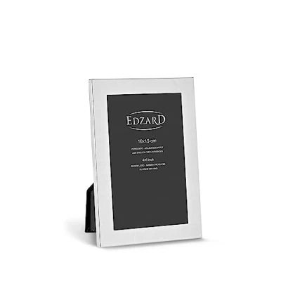 Image of Edzard Photo Frame Prato, 4x6 inch (10x15 cm), Silver Plated Picture Frame, Tarnish Protected