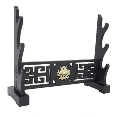 Image of GOONSDS Sword Stand Weapon Display Katana Genji Japanese Samurai 3Tier,Dragon 3 Tier