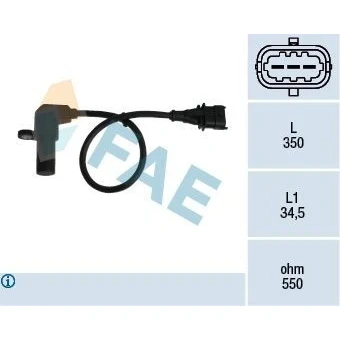 Image of 90520856 Impulse Sensor EPS 1.953.236 Made in Italy OE Equivalent VAUXHALL: Astra Mk4 CC, Vectra Mk1 Saloon, Estate