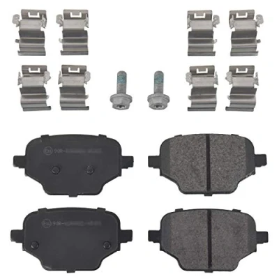 Image of 1635254980 Brake pad set FEBI BILSTEIN 171002 Rear Axle with fastening material attachment PEUGEOT: Partner III Van