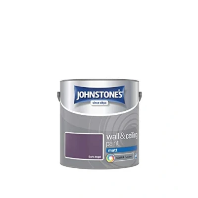 Image of Johnstone&#039;s Wall and Ceiling Paint Matt Interior Contemporary Finish Suitable for Walls Ceilings Dark Angel 2.5 L