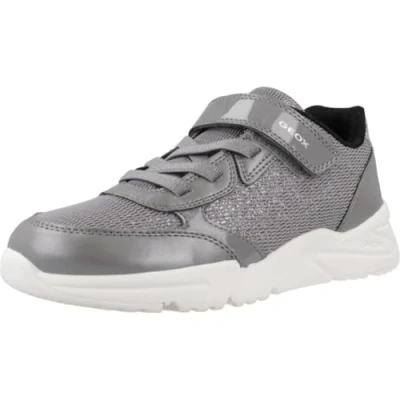 Image of Geox J Loftus Girl C Sneaker, 5 UK Child Grey