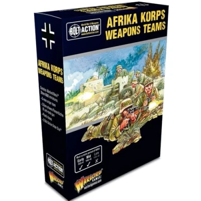 Image of Warlord Games Afrika Korps Weapons Teams 28mm Scale Miniatures for Bolt Action Highly Detailed World War 2 Table top Wargaming