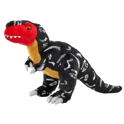 Image of Wild Republic Foilkins Dino T.Rex, Stuffed Animal, 12 Inches, Plush Toy, Fill is Spun Recycled Water Bottles