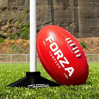 Image of FORZA Torpedo AFL Training Football Weatherproof Aussie Rules Footballs 100% Hand Stitched (Pack Of 5, Size 4)