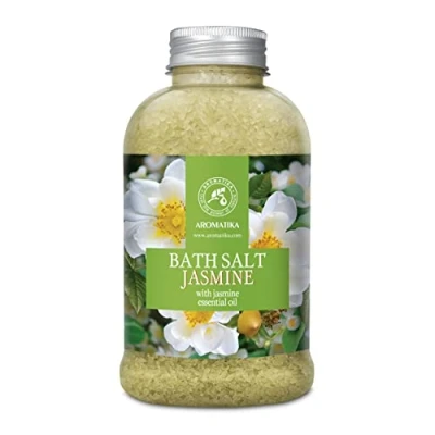 Image of Bath Sea Salt Jasmine 600g Salts with Essential Oil for Soak Relaxing Body Care Muscle Relaxation Good Sleep Aromatherapy Flower
