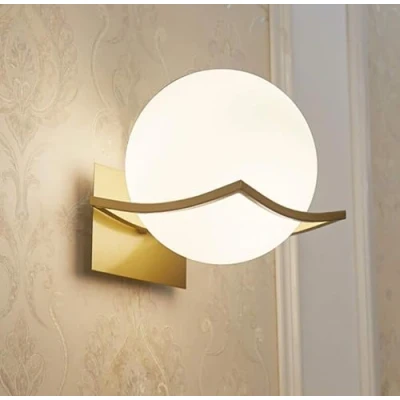 Image of KRUIHAN LED Glass Ball Wall Lamps Creative Lights for Bedroom/Bedside/Hallway/Living Room, Globe Light(Bulb Not Included) Gold