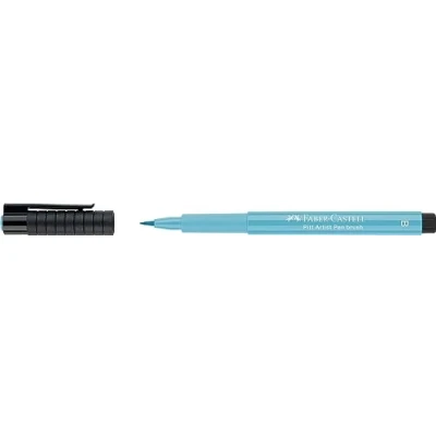 Image of Faber Castell Art &amp; Graphic Pitt Artist Pen Brush India Ink Pen, Light Cobalt Turquoise, Single For Art, Craft, Drawing, Sketching, Home, School, University, Colouring