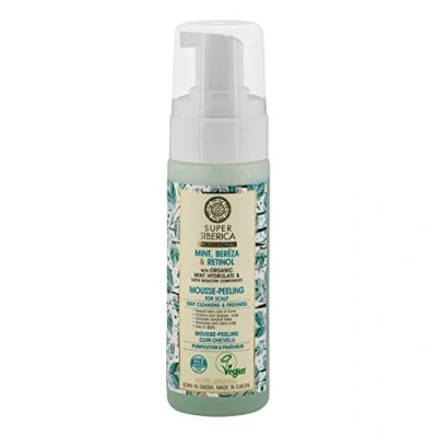 Image of Natura Siberica Super Mint, bereza &amp; retinol. Mousse peeling for scalp, 170 ml