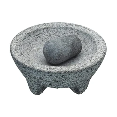 Image of World of Flavours Spice Granite Mortar and Pestle 20 x 10cm