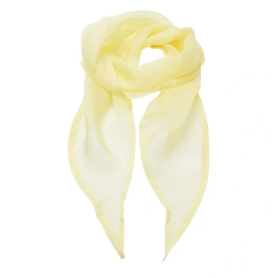 Image of Premier Unisex Adult Colours Chiffon Scarf (Lemon) Yellow One Size