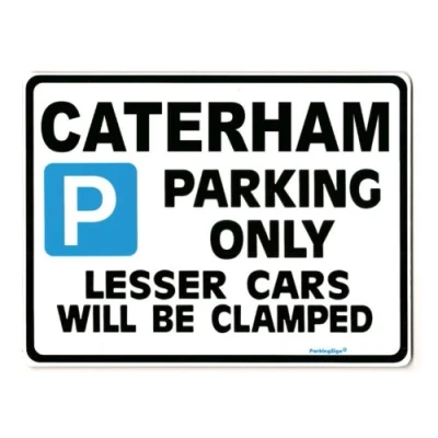 Image of Gift for Caterham owner Car Parking Sign Seven Super sprint 7 model owners Size Large 205 x 270mm