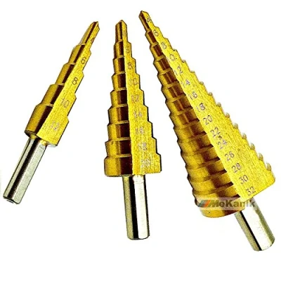 Image of 3 Pc HSS 4241 Steel Step Drill Set 4 32mm DR387