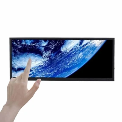Image of VSDISPLAY 12.3 inch 1920x720 FHD 400nit IPS Capacitive Touch Sensor Wide Bar LCD Monitor,USB C mini HDMI Video Input