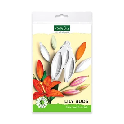 Image of Flower Pro Lily Buds Silicone Mould for Cake Decorating &amp; Clay Crafts by Katy Sue Moulds Moulds. A Bud Use with Fondant Air Dry