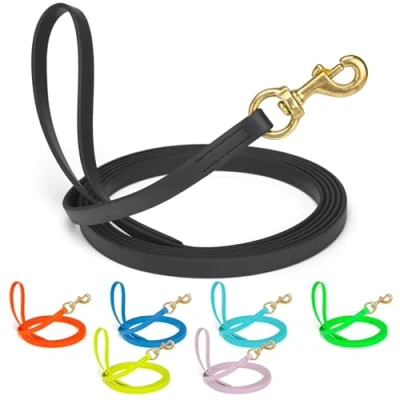 Image of Viper Biothane Working Tracking Lead Leash Long Line for Dogs 2 Colors and 6 Sizes,Black,5/8&quot; x 33ft