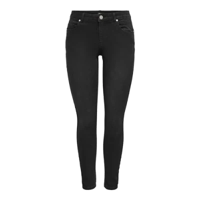 Image of ONLY Women&#039;s Onldaisy Reg Push Up Sk ANK DNM Skinny fit Jeans, Black Denim, 29W x 34L