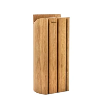 Image of Robert Welch Book Oak Knife Block, 3 Slots. Made from Solid with a Space Saving Design. 10 Year Guarantee.
